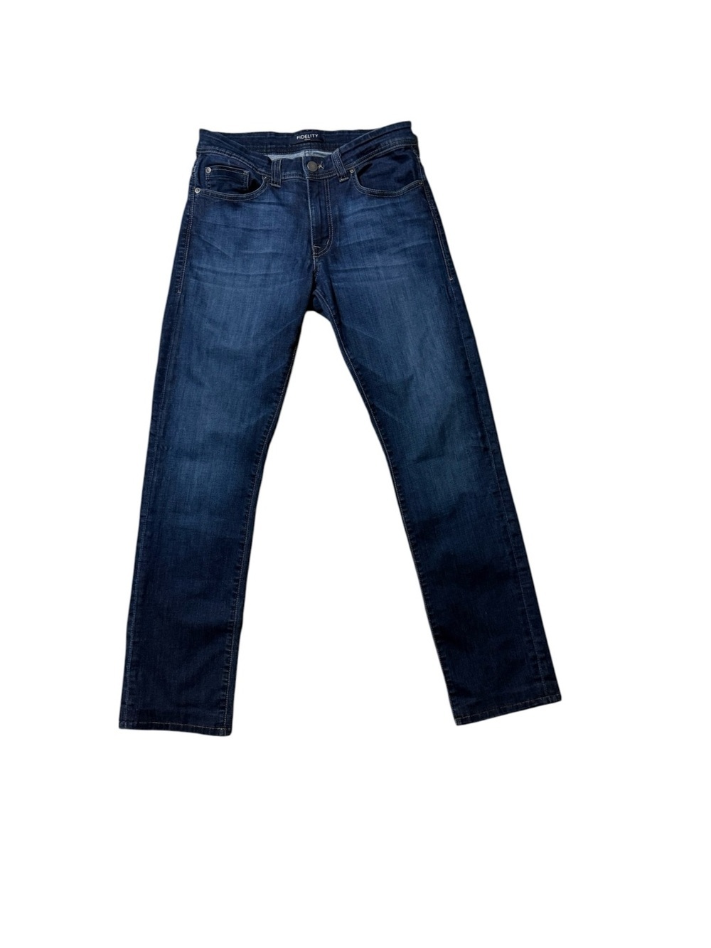 FIDELITY JIMMY - EMPIRICAL BLUE DENIM JEANS SIZE 31”